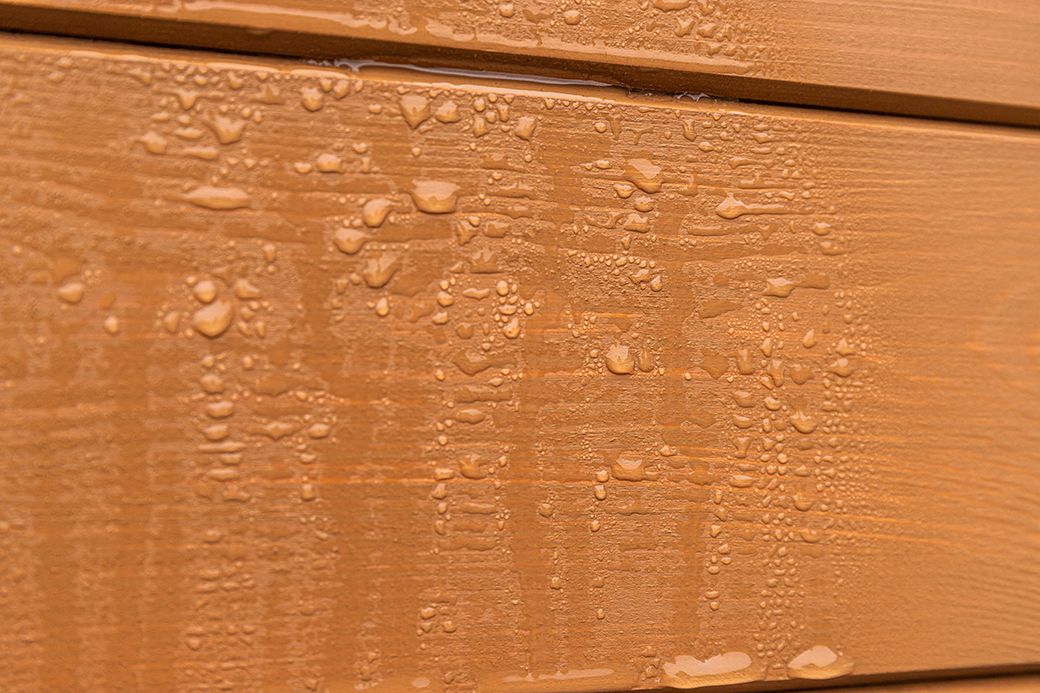 Effet hydrophobe, nacré et autonettoyant de la Rubio WoodCream